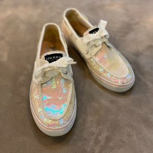 Sperry Iridescent Sequin Boat Shoes